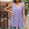 Eyelet Square Neck Tank