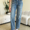 Judy Blue Full Size High Waist Distressed Straight Jeans