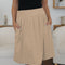 Elastic Waist Skirt with Pockets