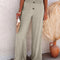 Full Size Decorative Button High Waist Pants