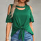 Tied Cutout Cold-Shoulder Top